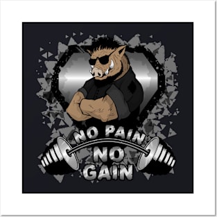 Print for athletes with wild boar Posters and Art